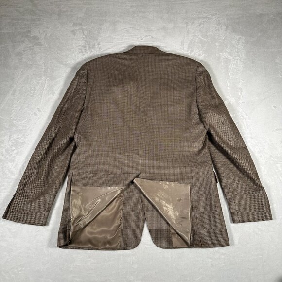 Lauren Ralph Lauren Blazer Men Size 42L Two Button Jacket Silk Wool Herringbone - Picture 7 of 9